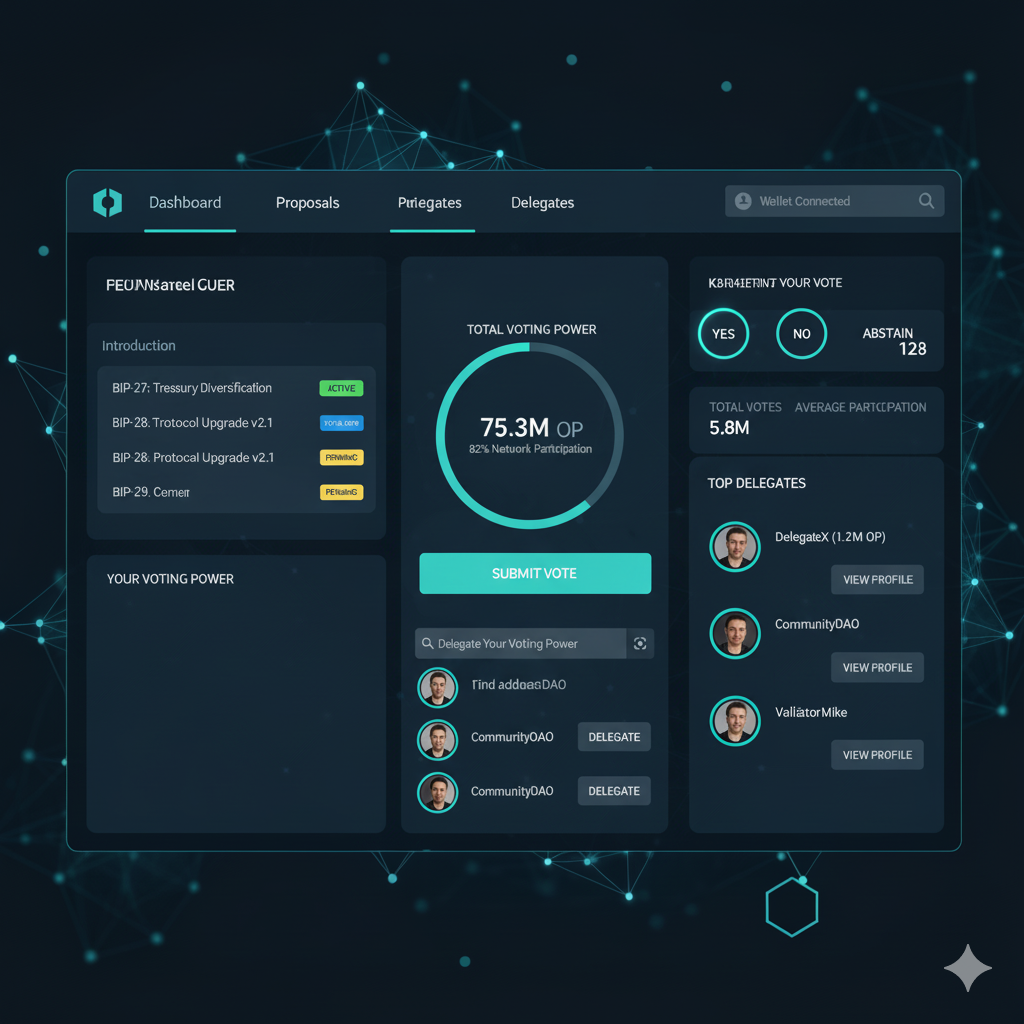 Decentralized Blockchain Governance Portal screen 2