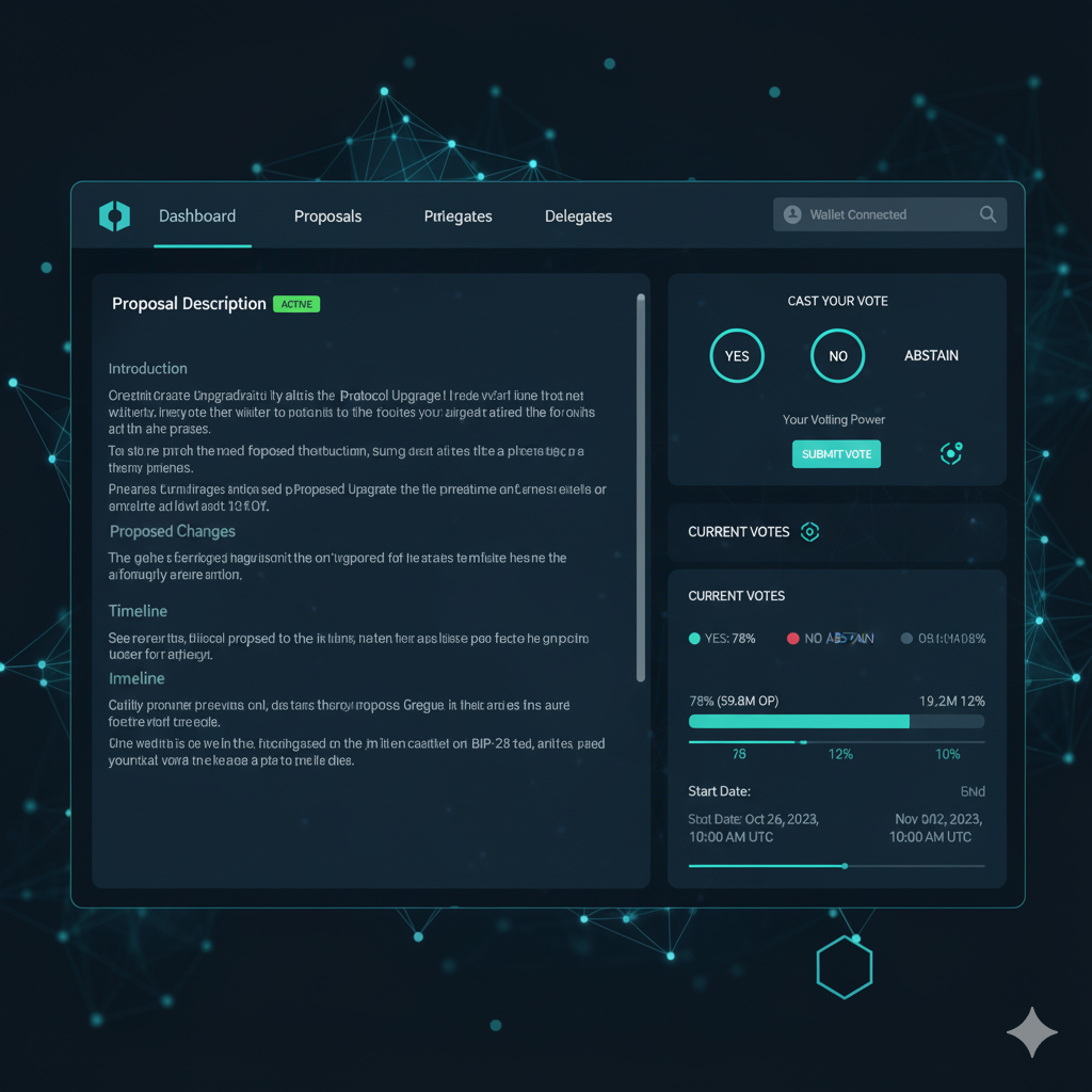 Decentralized Blockchain Governance Portal screen 3